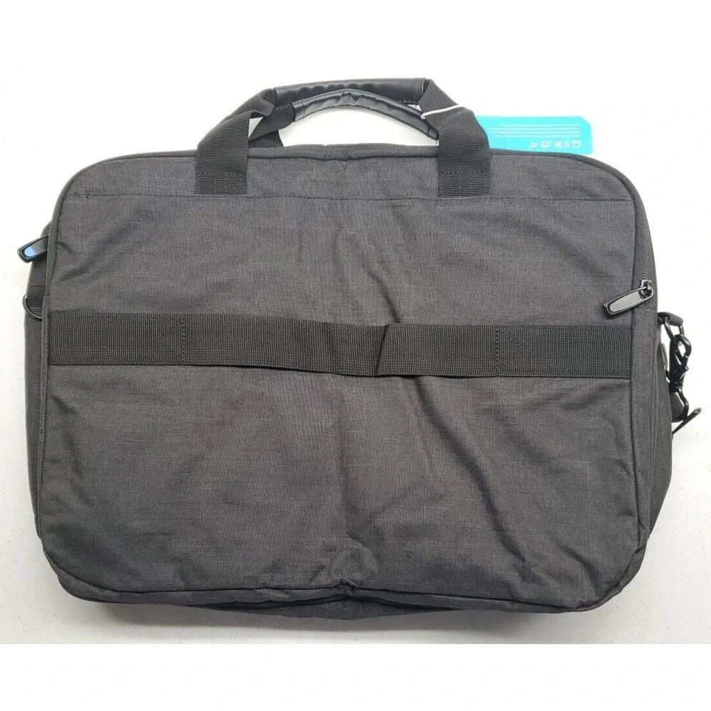 Bagsmart 17.3 Inch Expandable Laptop Computer Bag w/Luggage Strap Black